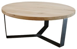 Round Oak Coffee Table Industrial Coffee Tables By Cees Co Houzz Uk