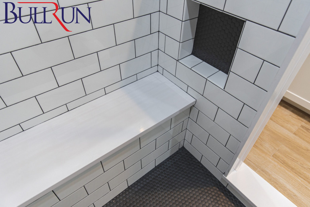 Design ideas for a medium sized modern bathroom in DC Metro.