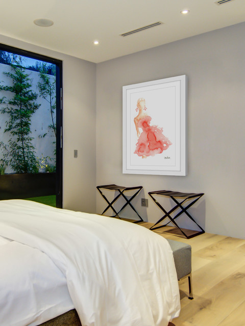 Peach contemporaneo-camera-da-letto