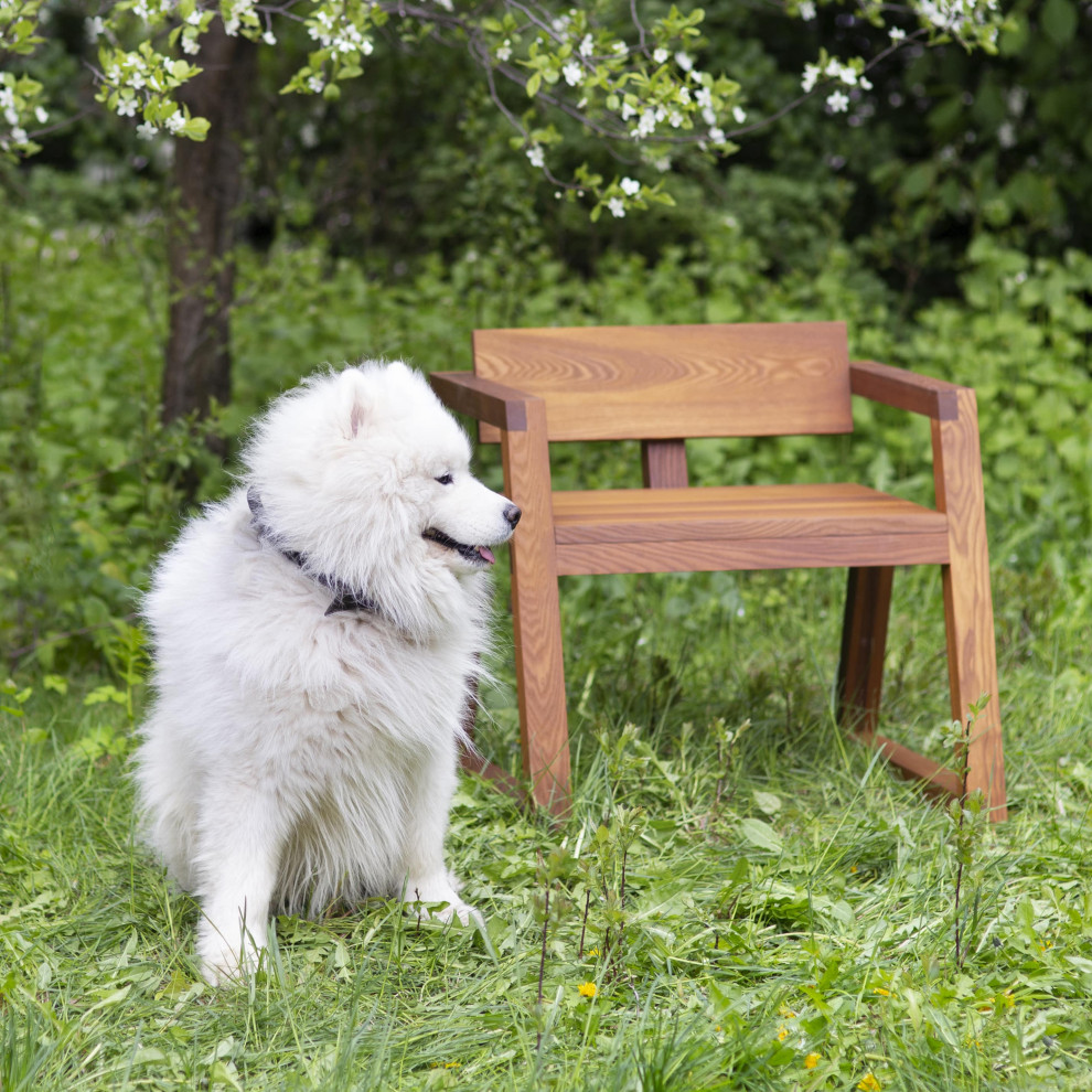 Деревянная садовая мебель из массива термоясеня