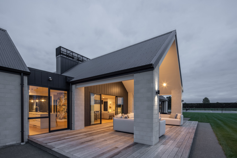 Minimalist exterior home photo in Christchurch