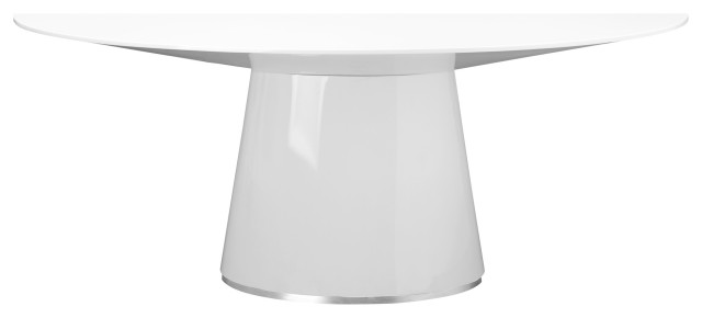 Otago Oval Dining Table White