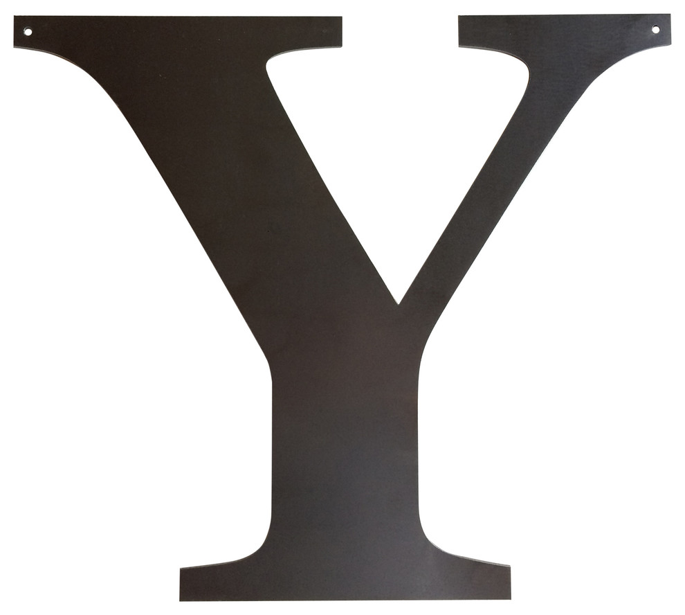 Rustic Large Letter "Y", Raw Metal, 18"