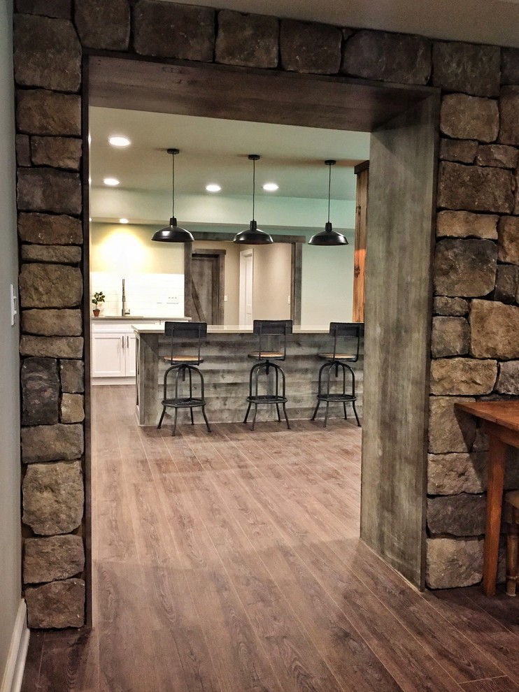 Mountain style home design photo in Atlanta