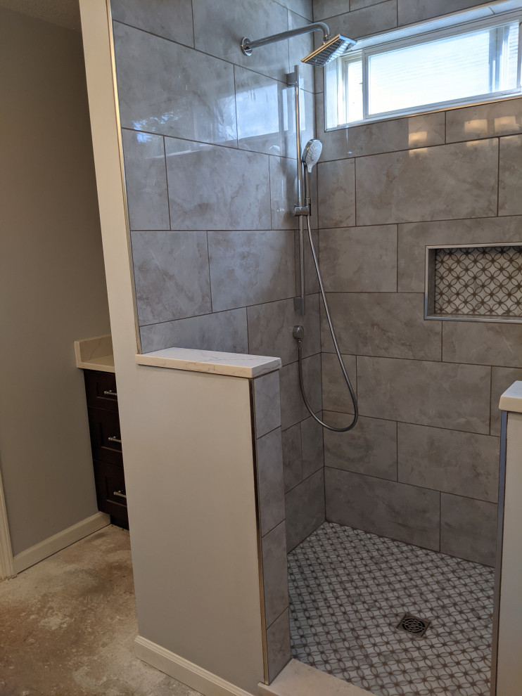 Osborne Master Bathroom /After photo before frameless glass installation