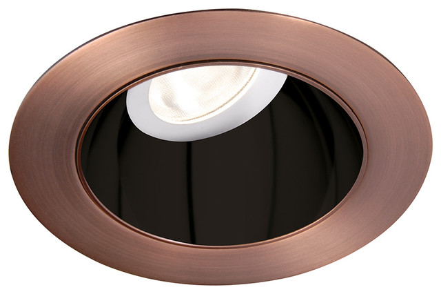 WAC Lighting HR3LEDT318PS835BCB Tesla Pro 3.5 LED Round 0-30 Degree Adjustable Trim with Light Engine 3500K Narrow Beam Black Copper Bronze