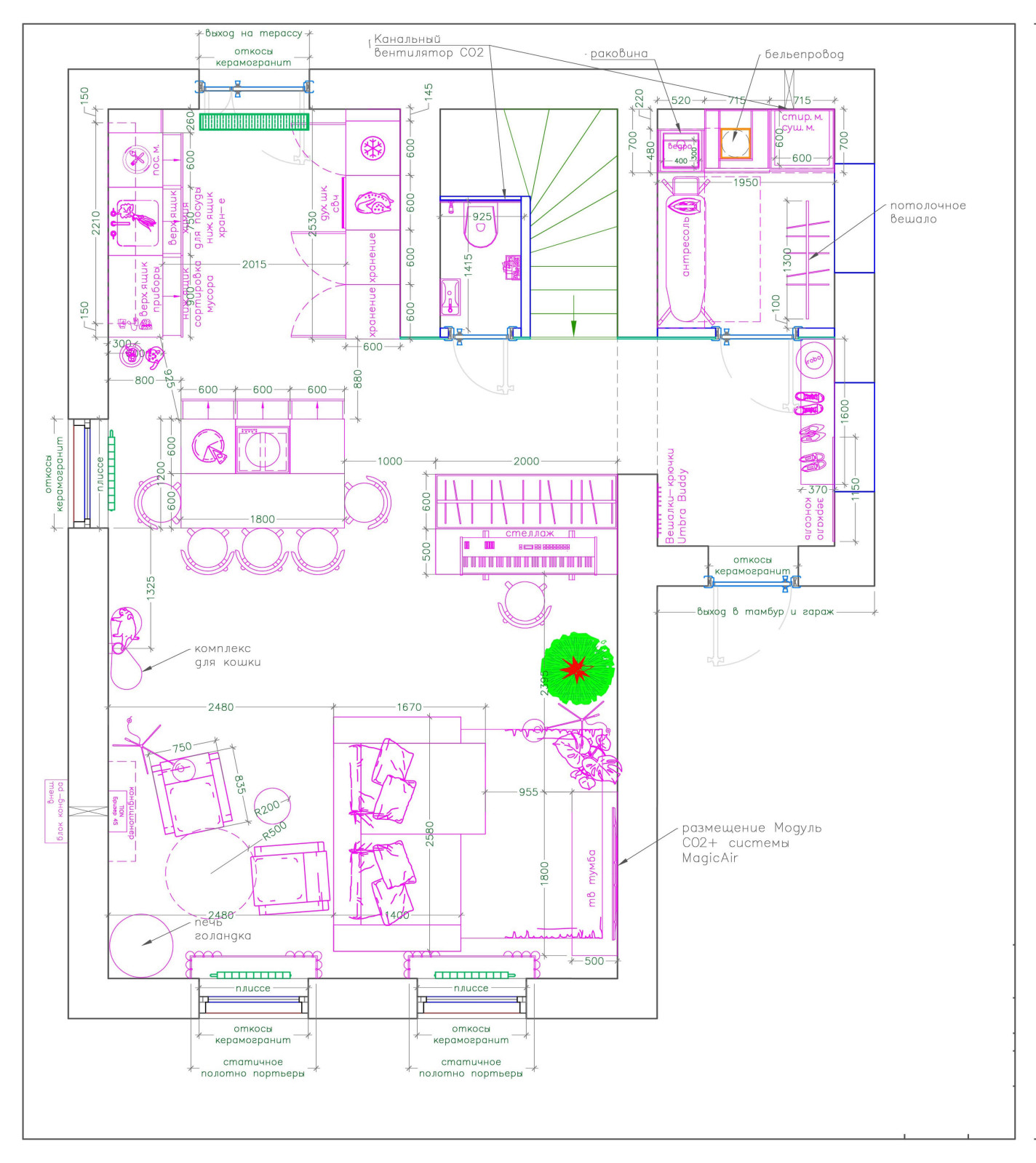 Коттедж 180 кв.м. г. Томск  Гостиная