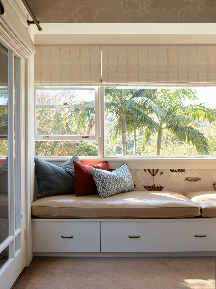 Photo of a transitional bedroom in Sydney.
