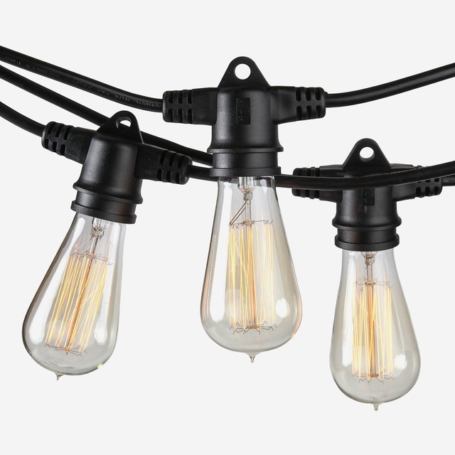 Brightech Ambience Pro Edison Hanging Waterproof String Lights Brightech Ambience Pro Edison Hanging Waterproof String Lights Transitional Outdoor Rope And By