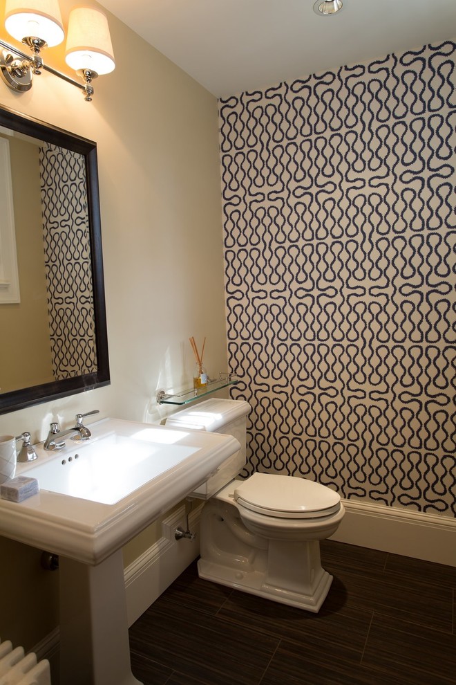 Photo of a transitional powder room in DC Metro.