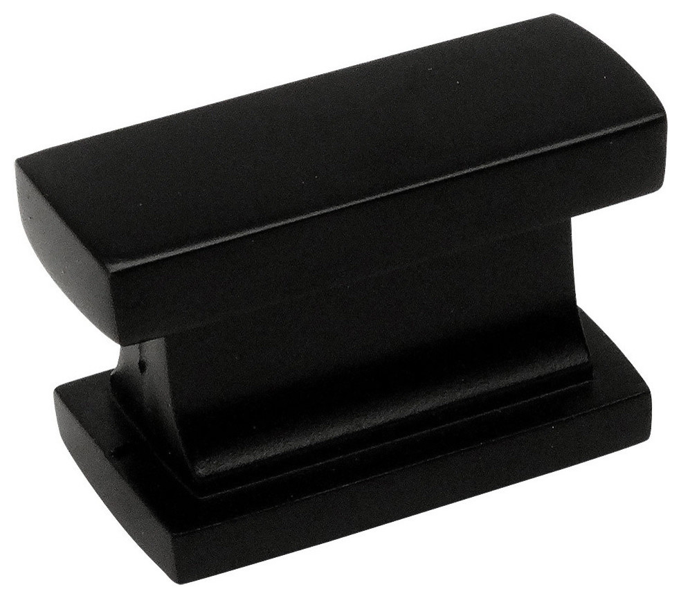 Cosmas 701FB Flat Black Cabinet Knob, 1-7/16" Length, Set of 10
