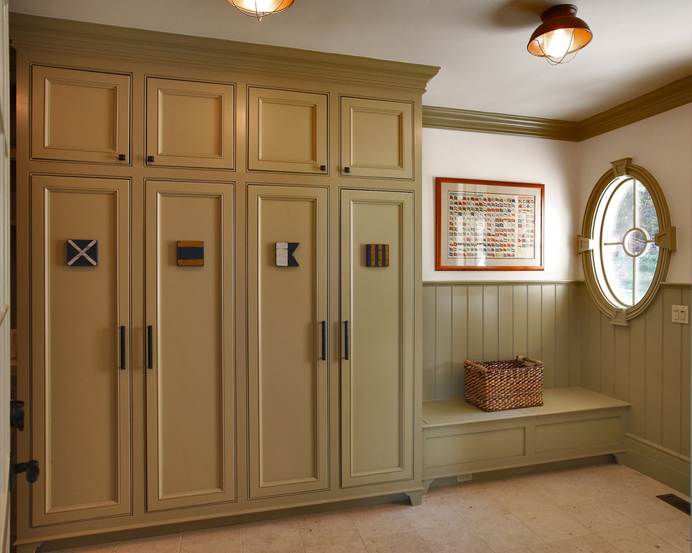 Photo of a traditional mudroom in New York.