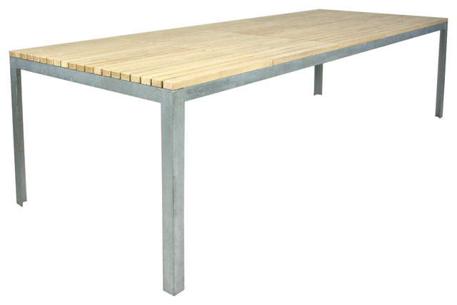 Outdoor Larch Wooden Dining Table, Extra Large