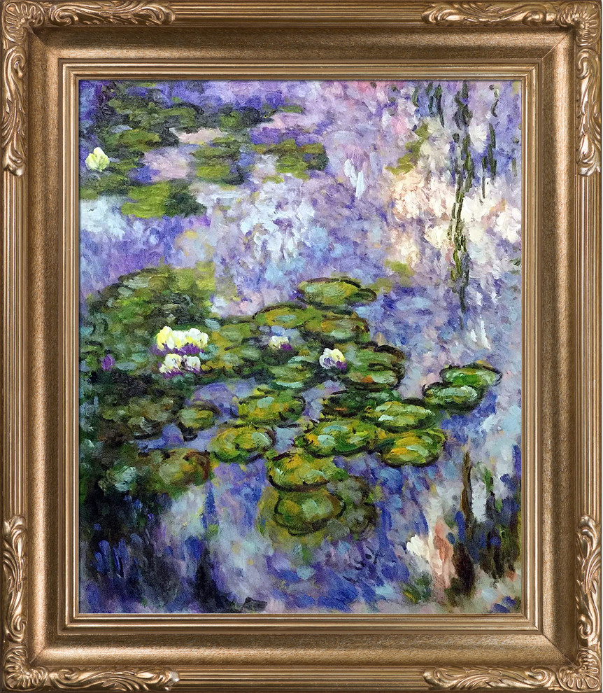 Water Lilies (vertical), 20X24 - Modern - Paintings - by overstockArt ...