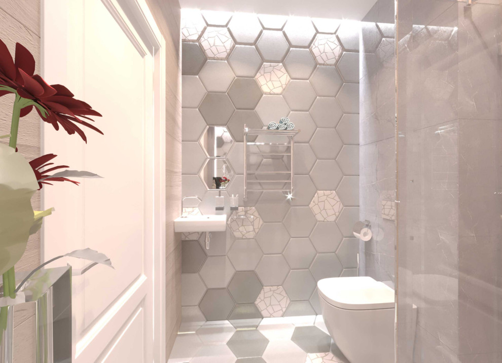 Дизайн интерьера однокомнатной квартиры-студии в стиле Контемпорари.