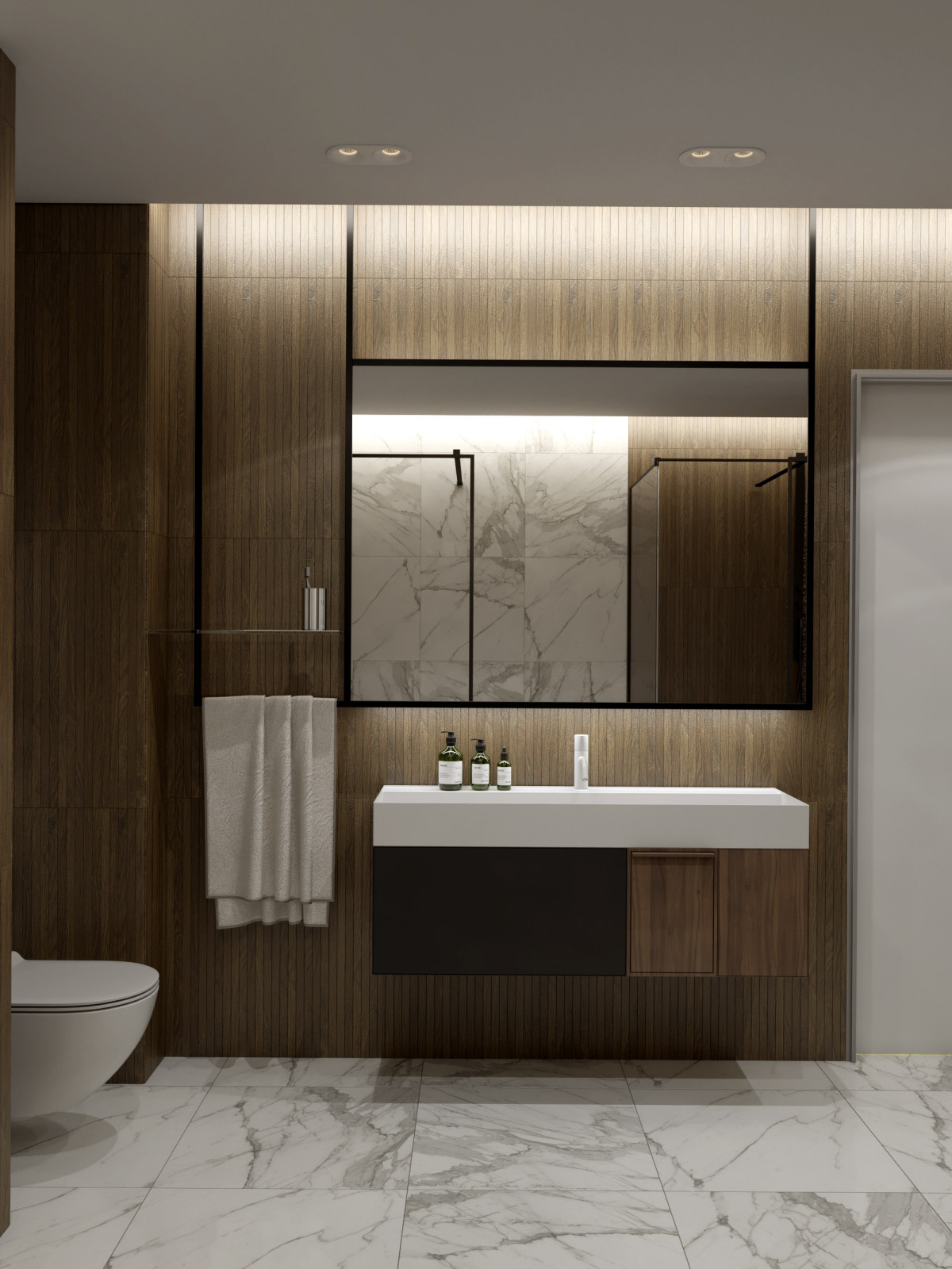 Проект квартиры 180 кв м «Монохром»