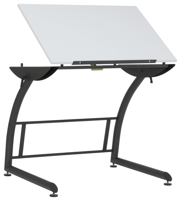 Triflex Standing Height Adjustable Drafting Craft Table Pewter