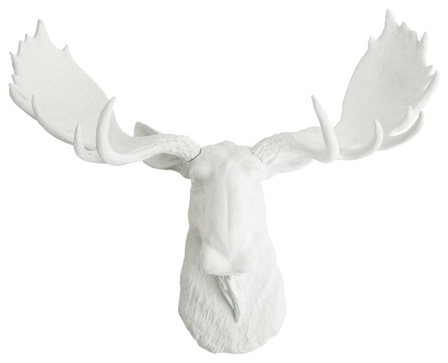 White Faux Moose Head, The Edmonton