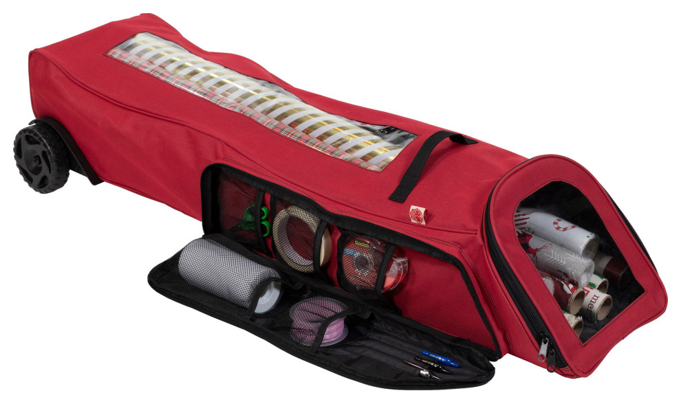 EZ Roller 40" Wrapping Paper Storage Container Traditional Holiday