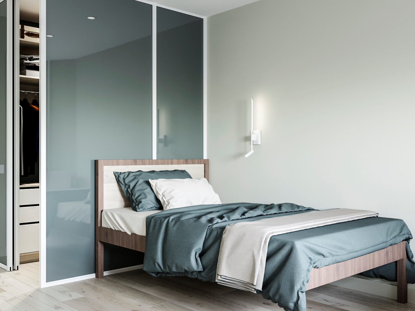 Трехкомнатная квартира в свежих оттенках