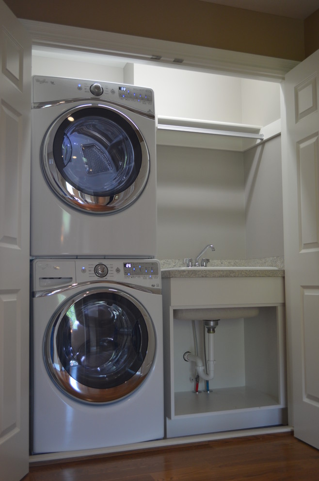 Design ideas for a contemporary laundry room in New York.