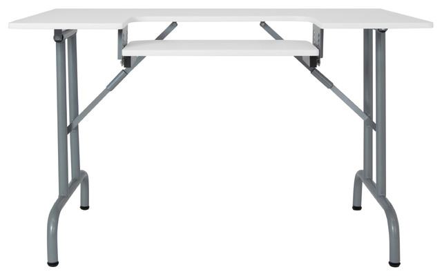 Sew Ready Folding Multipurpose Sewing Table In Silver White 13373 Contemporary Living Room Other By Studio Designs