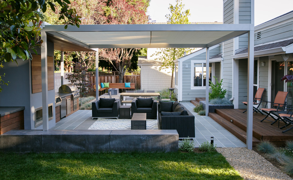 Inspiration for a contemporary backyard garden in San Francisco.