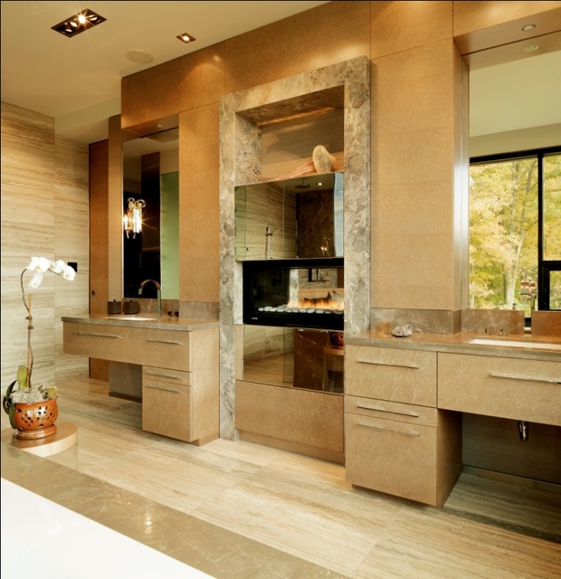 Quaker Bluff Residence modern-bathroom