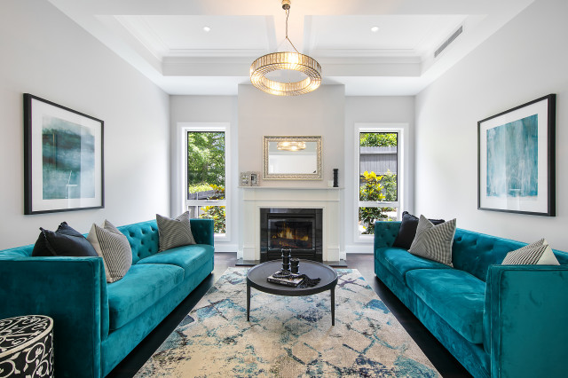 Hamptons Dream Home maritim-vardagsrum