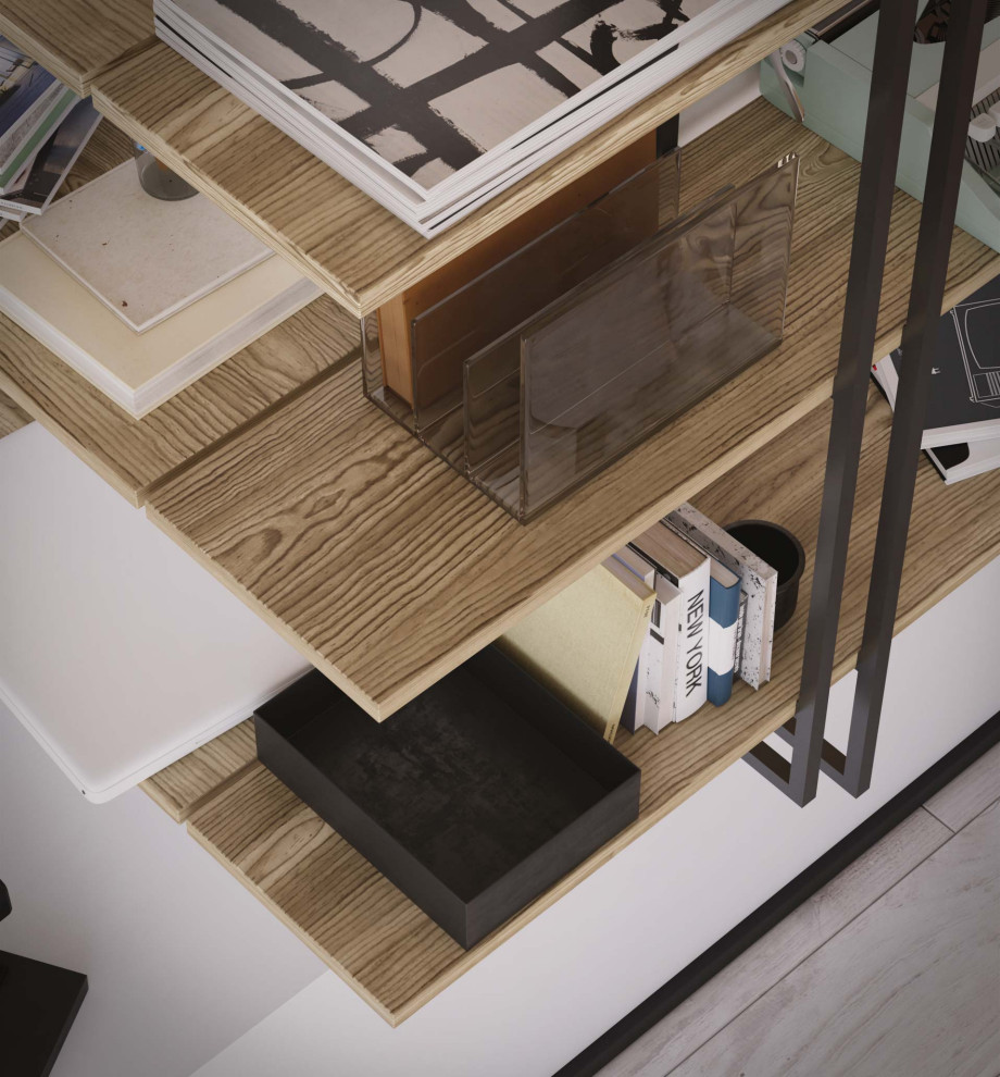 Design ideas for a modern home office with a reading nook.