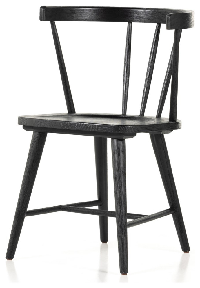 Naples Dining Chair, Black Oak Modern Dining Chairs by Four Hands Houzz