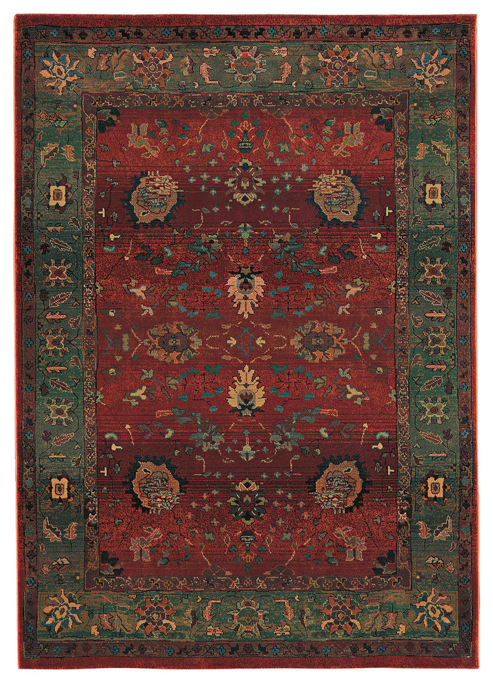 Oriental Weaver Kharma 807C4 Red Rug, 2'x3'