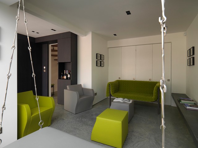 Cockfosters House contemporary-vardagsrum