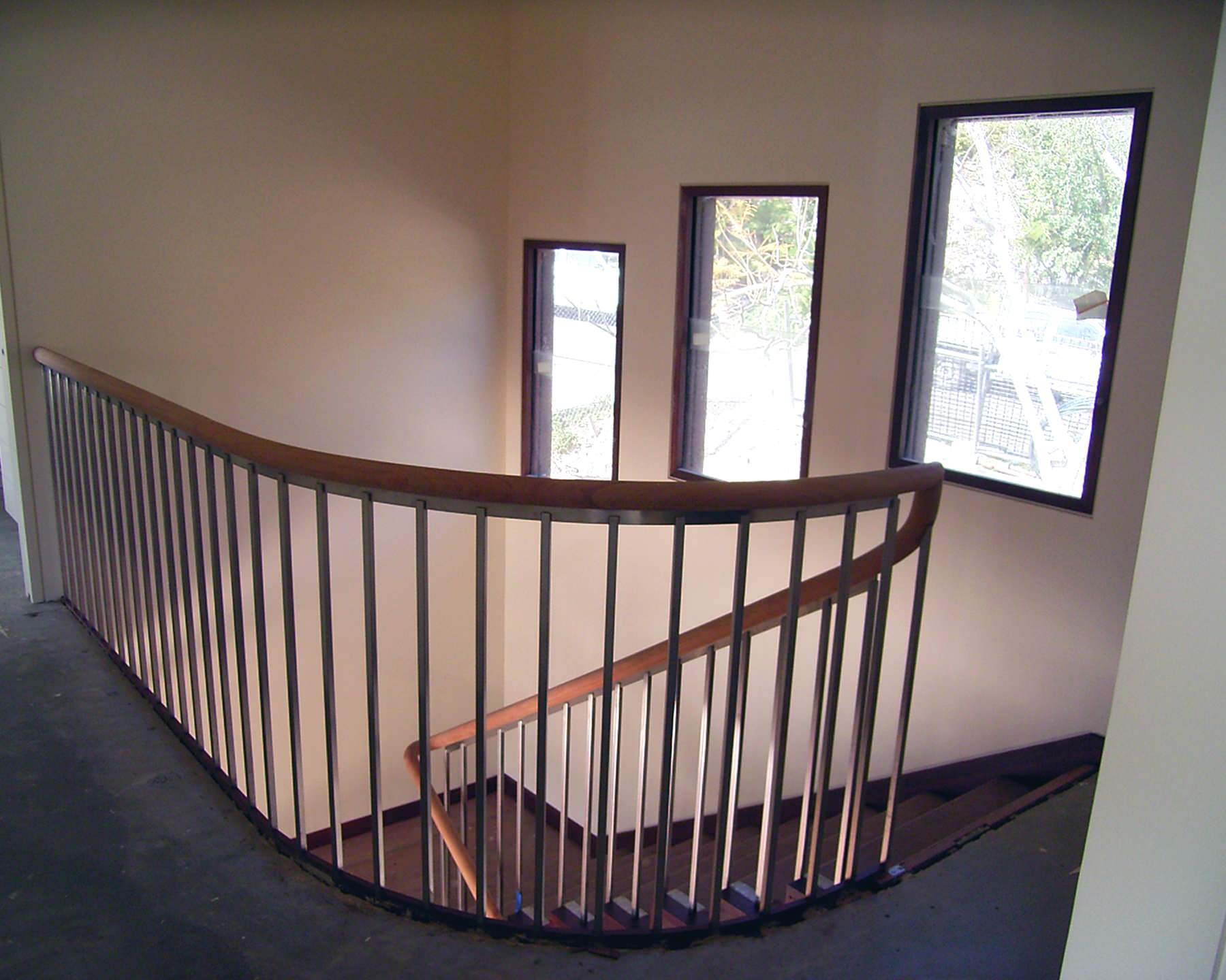 Timber & stainless steel stair balustrade