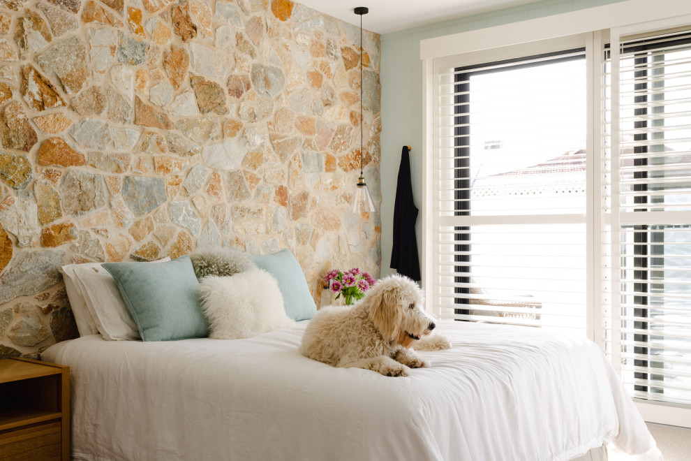 Inspiration for a beach style master bedroom in Adelaide.