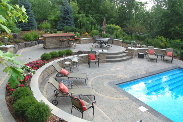 Brick Traditional Pool Minneapolis By Blackstone Hardscape