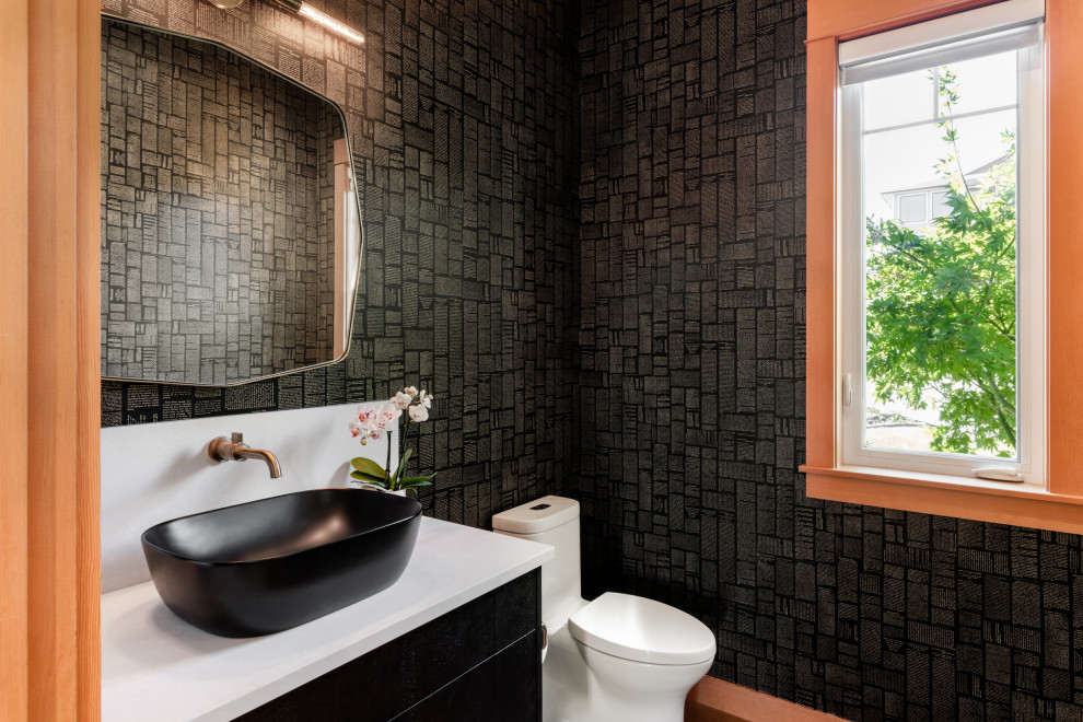 West Coast Reimagined - Contemporary - Powder Room - Vancouver - by ...