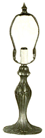 Meyda Tiffany 10623 Nouveau 13-1/2" Tall 1 Light Table Lamp Base - Mahogany