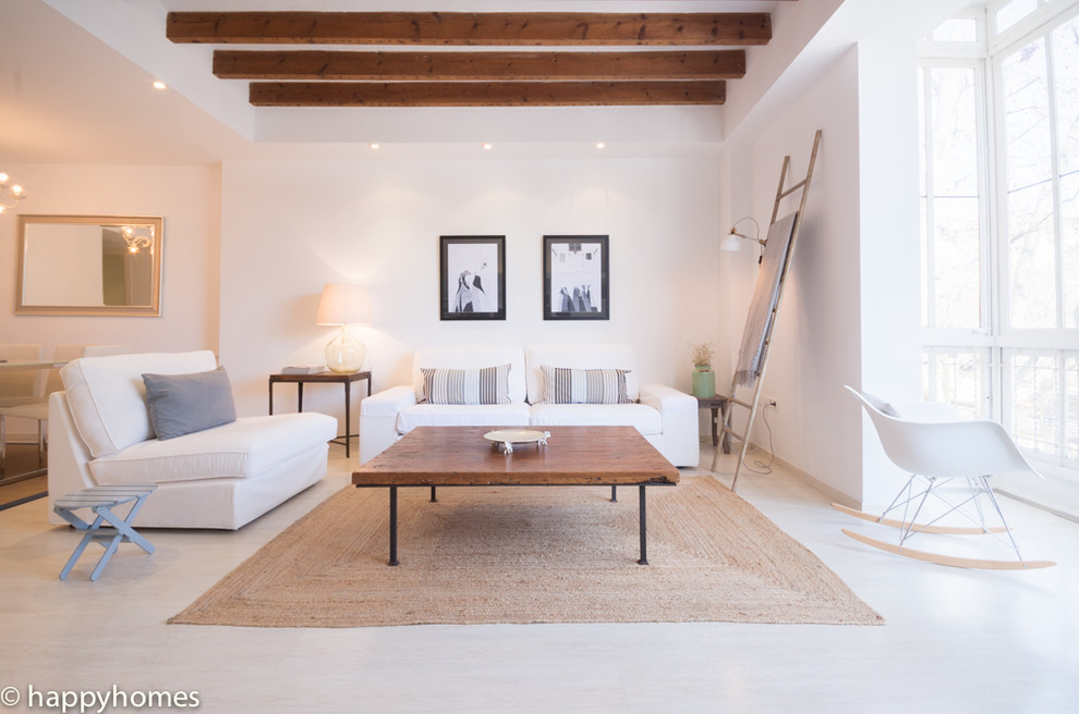 Design ideas for a mediterranean living room in Palma de Mallorca.