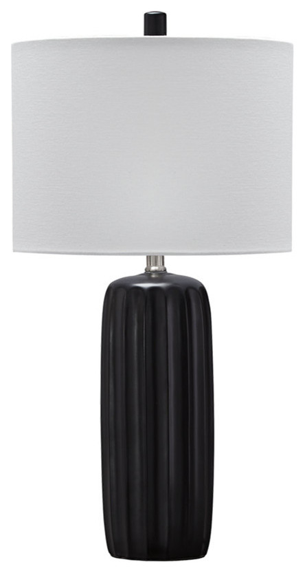 black ceramic table lamp