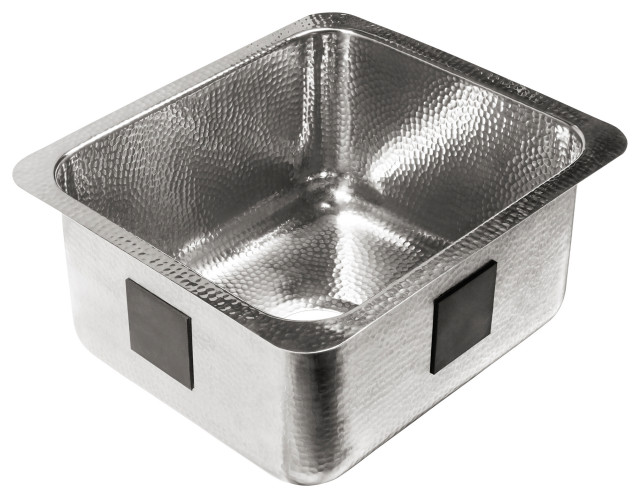 Wilson Undermount Crafted Stainless 17" Bar Prep Sink, Polished Stainless