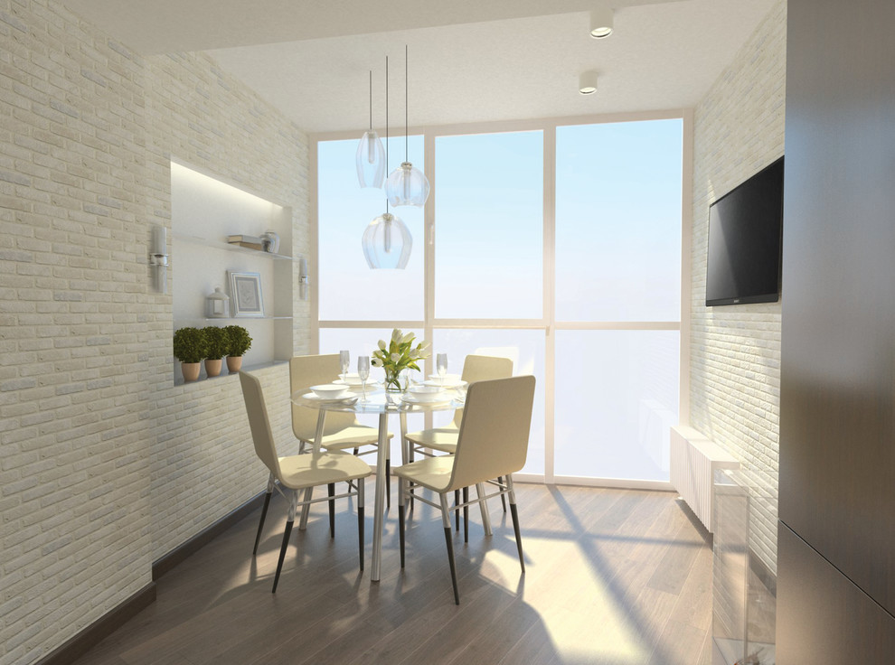 Интерьер кухни, объдиненой с лоджией в ЖК Яблони, г. Красноярск