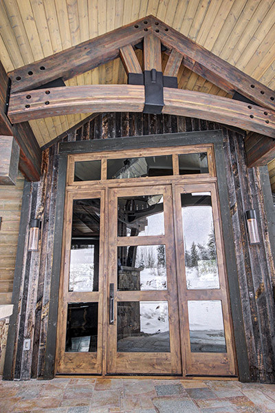 Inspiration for a rustic entryway remodel in Denver