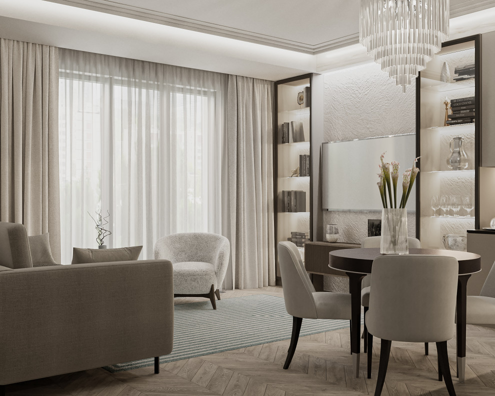 Кухня-гостиная в ЖК Сады Пекина