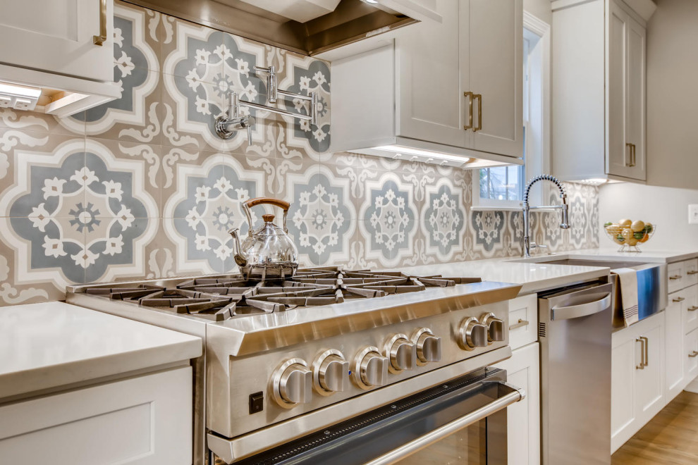 Kitchen - transitional kitchen idea in Denver