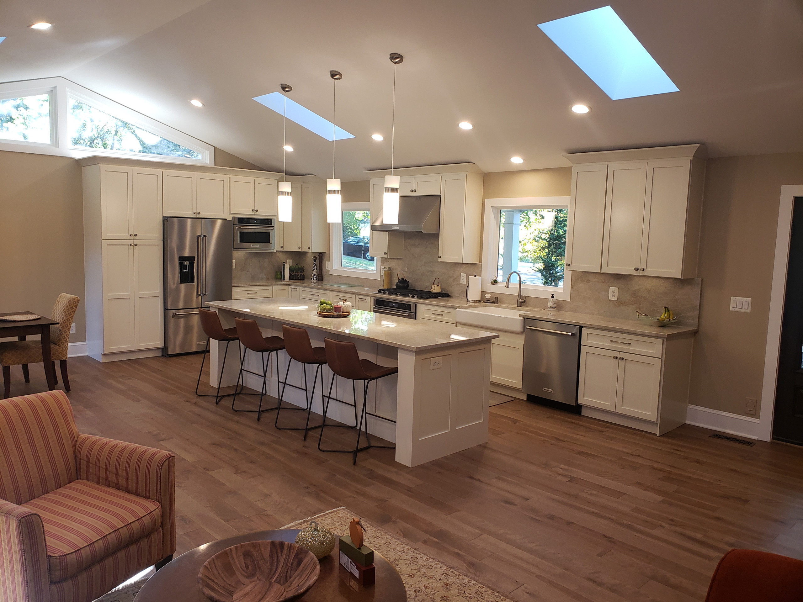 1st floor Renovation with new Vaulted Ceilings