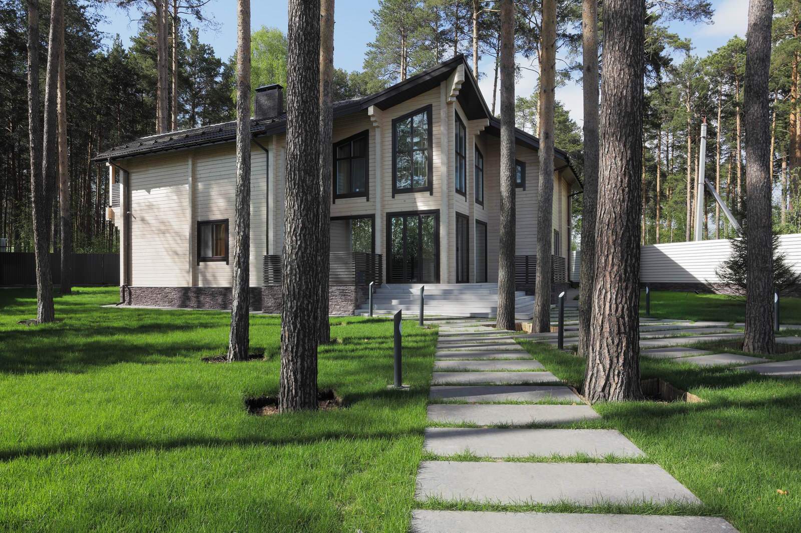 Дом из клееного бруса с кухней от Scavolini