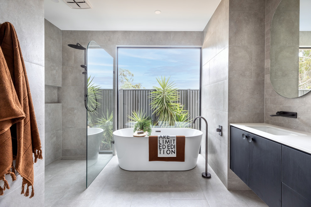 Design ideas for a coastal bathroom in Adelaide.