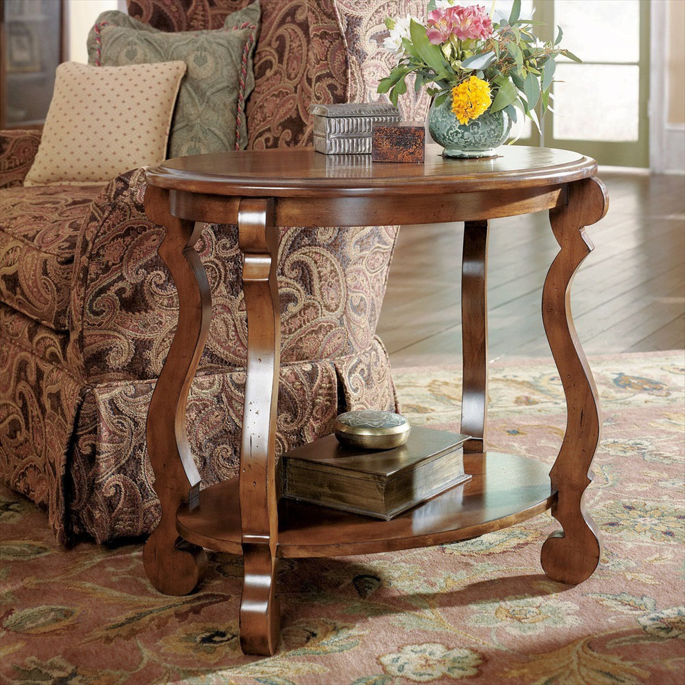 Siena Oval End Table in Tuscany Finish