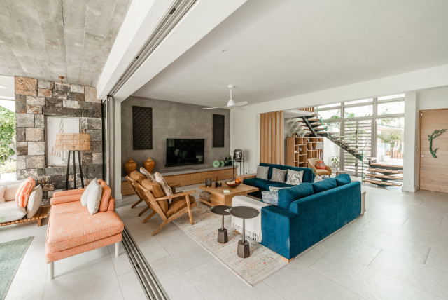 Fleur Corail - Nouvelle Construction tropisk-dagligstue